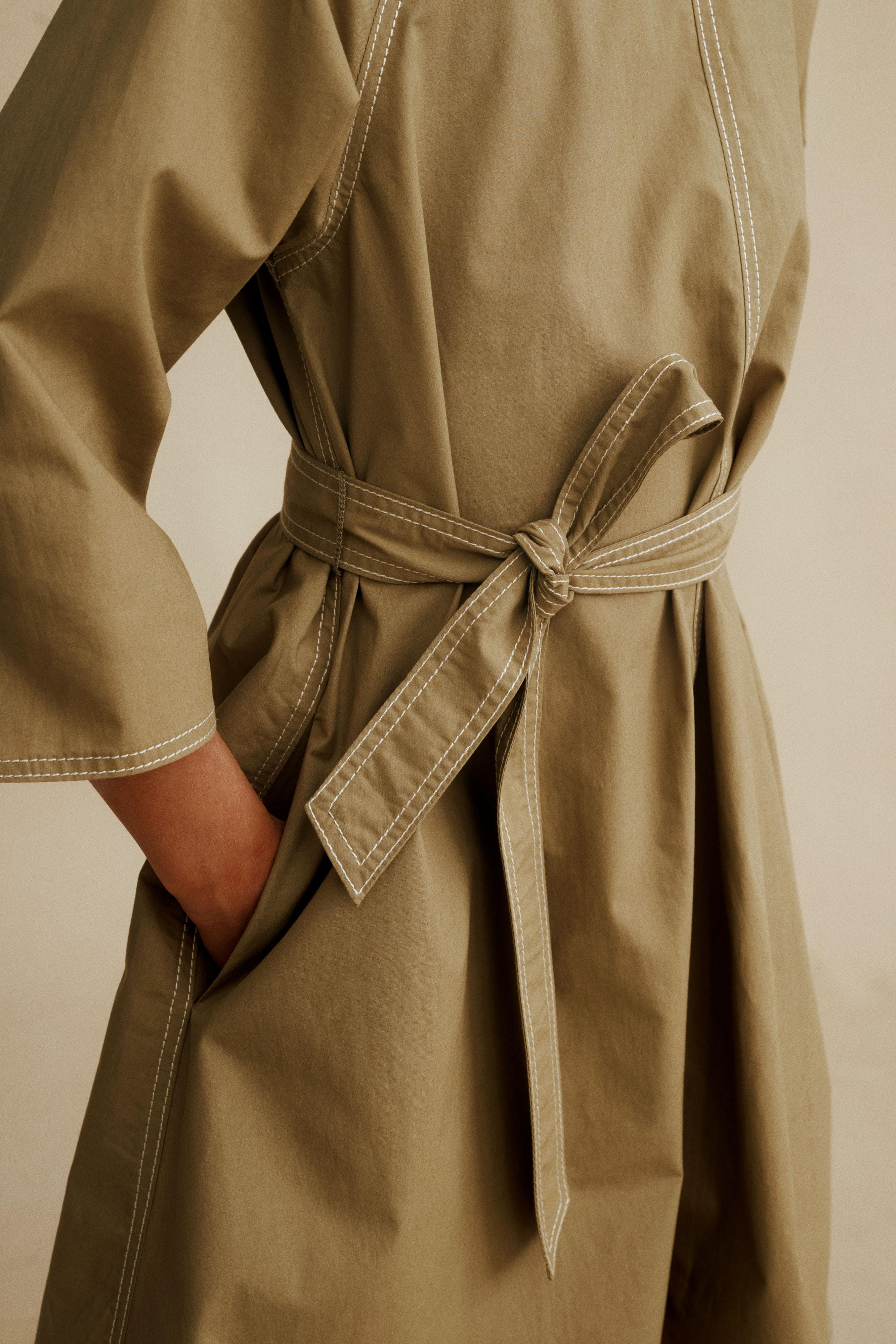 POPLIN BELTED DRESS CREATED BY CARAMEL LONDON X ZARA